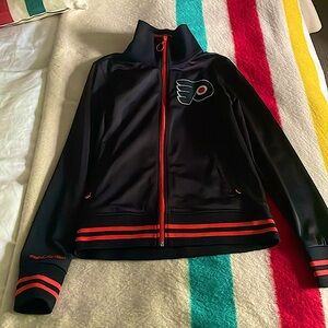 Vintage Early-2000s Black Mitchell&Ness x Philadelphia Flyers Varsity Jacket